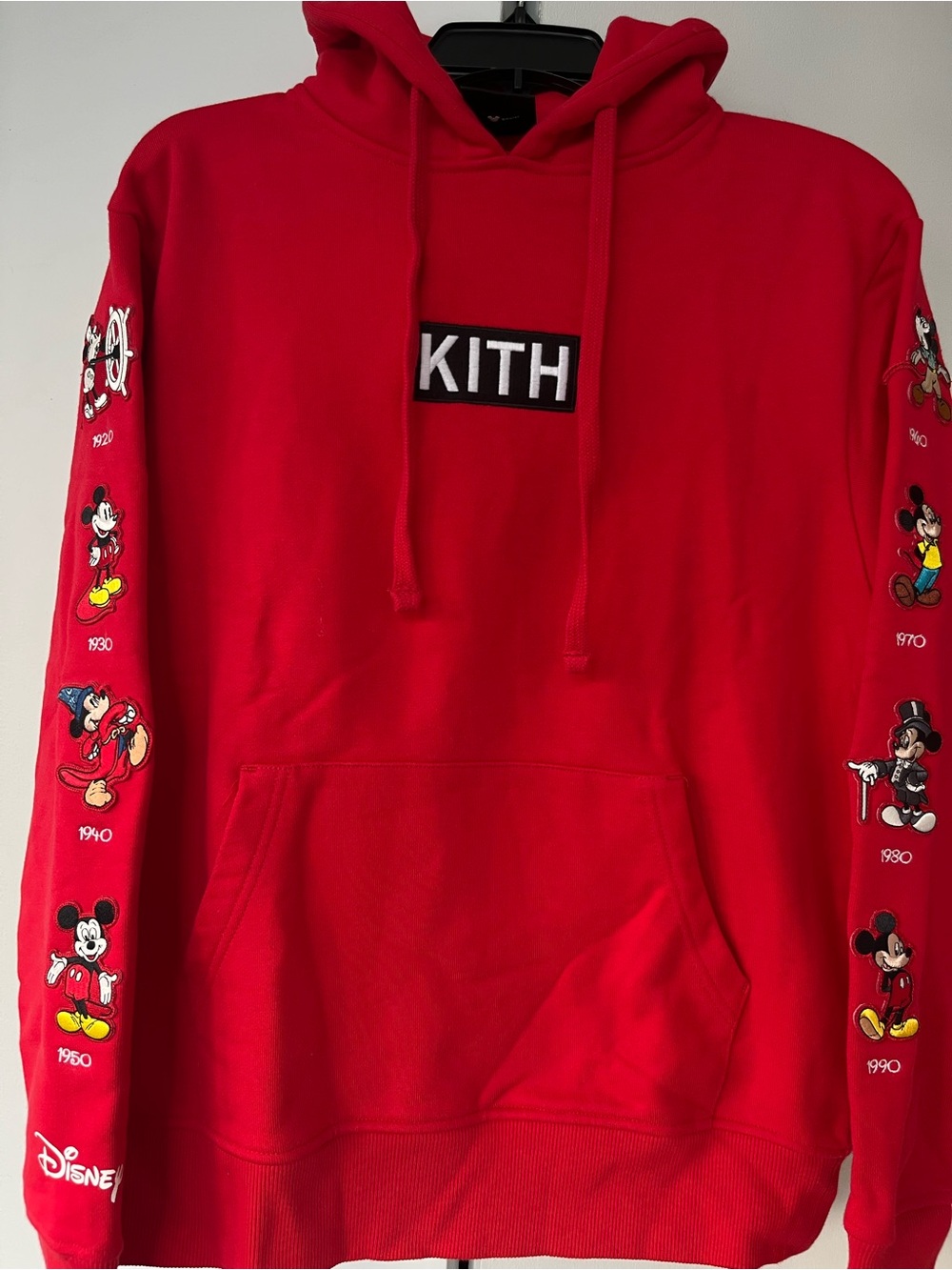 KITH x Mickey Mouse Disney Hoodie Sweatshirt-Size XS-Red